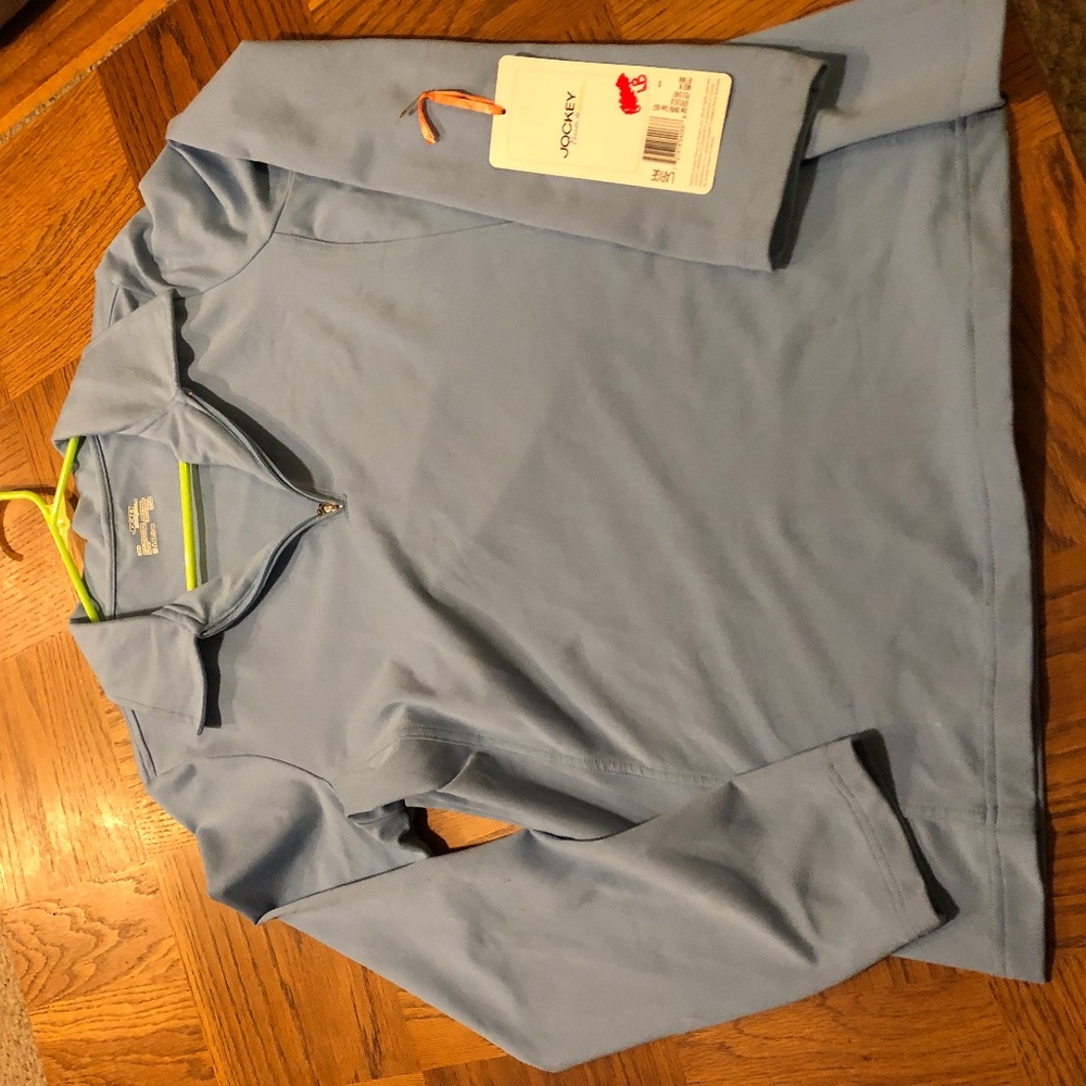 Blue, knit, JOCKEY top with zipper